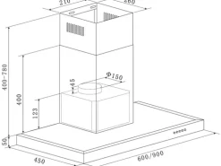 PKM Dunstabzugshaube 6004W EEK: C