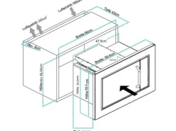 PKM Einbau-Mikrowelle MW800.8-20G-EB mit Grill Silber Edelstahl 800 W