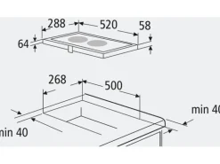 PKM Glaskeramik-Doppelkochplatte EB-DCF-2X