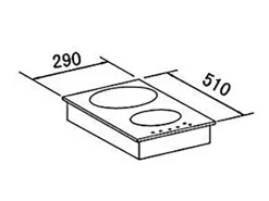 PKM Glaskeramik-Doppelkochplatte EB-GK-2R