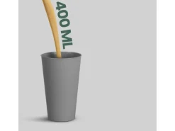 ProHome Becher Kunststoff Grau 0,4 Liter 8er Pack