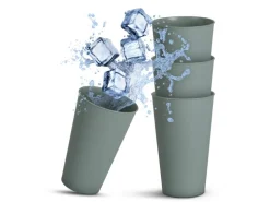 ProHome Becher Kunststoff Grün 0,4 Liter 4er Pack