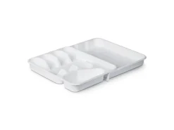 ProHome Besteckkasten 33,5 x 26 x 4,5 cm Weiß Ausziehbar