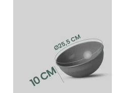 ProHome Kunststoff Schüssel BPA Frei 255 x 10 cm Grau