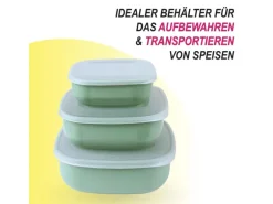 ProHome Vorratsdosen 3er Set Eckig Grün