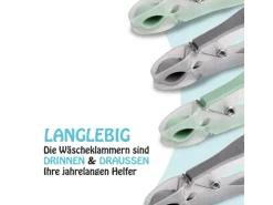 ProHome Wäscheklammern Anthrazit Grün 40er Pack