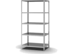 PROREGAL Edelstahlregal Schraubsystem HxBxT 200 x 100 x 60 cm 5 Ebenen Fachlast 200 kg Edelstahl Fachbodenregal