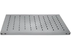 PROREGAL Edelstahlregal Stecksystem T-Profil HxBxT 250 x 100 x 40 cm 6 Ebenen Geschlitzter Fachboden Fachlast 150 kg Edelstahl Fachbodenregal