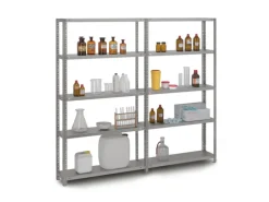 PROREGAL Edelstahlregal Schraubsystem HxBxT 150 x 100 x 30 cm 4 Ebenen Fachlast 200 kg Edelstahl Fachbodenregal