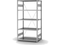 PROREGAL Edelstahlregal Stecksystem T-Profil HxBxT 200 x 100 x 60 cm 5 Ebenen Fachlast 200 kg Edelstahl Fachbodenregal