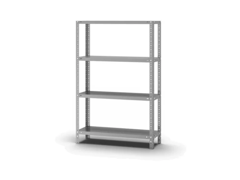 PROREGAL Edelstahlregal Schraubsystem HxBxT 150 x 100 x 40 cm 4 Ebenen Fachlast 200 kg Edelstahl Fachbodenregal