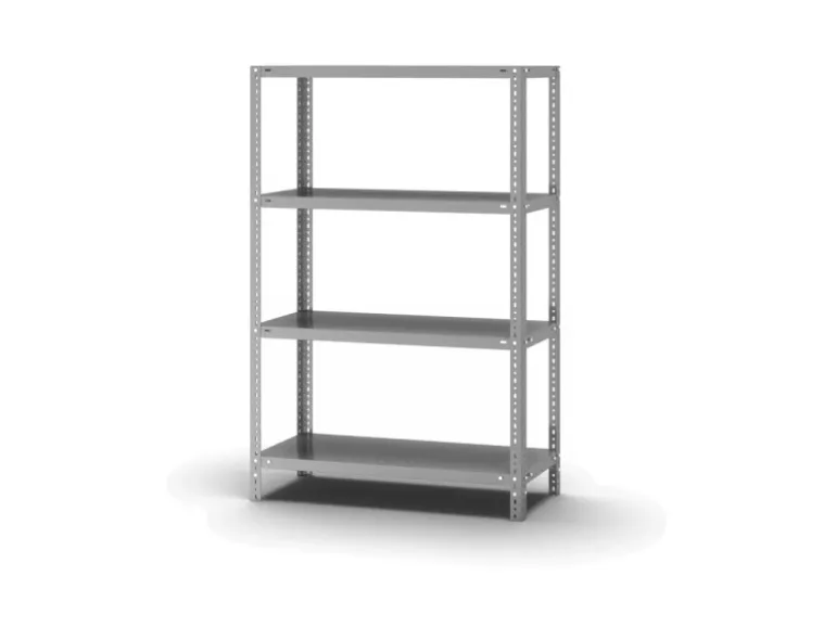 PROREGAL Edelstahlregal Schraubsystem HxBxT 150 x 100 x 40 cm 4 Ebenen Fachlast 200 kg Edelstahl Fachbodenregal