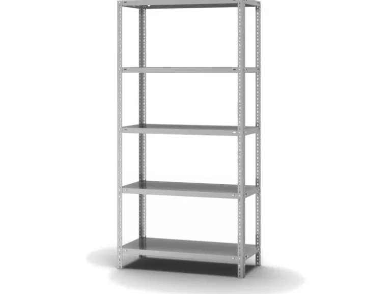 PROREGAL Edelstahlregal Schraubsystem HxBxT 200 x 100 x 40 cm 5 Ebenen Fachlast 200 kg Edelstahl Fachbodenregal