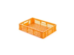 PROREGAL Eurobehälter Bäcker- und Konditorenkasten HxBxT 13 x 40 x 60 24 Liter Gelb-Orange Brötchenkiste Stapelbare Bäckerkiste