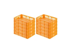 PROREGAL Eurobehälter Bäcker- und Konditorenkasten HxBxT 13 x 40 x 60 24 Liter Gelb-Orange Brötchenkiste Stapelbare Bäckerkiste