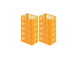 PROREGAL Eurobehälter Bäcker- und Konditorenkasten HxBxT 25 x 40 x 60 49 Liter Gelb-Orange Brötchenkiste Stapelbare Bäckerkiste