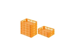 PROREGAL SuperSparSet 7 x Eurobehälter Bäcker- und Konditorenkasten HxBxT 13 x 40 x 60 24 Liter Gelb-Orange Brötchenkiste Stapelbare Bäckerkiste