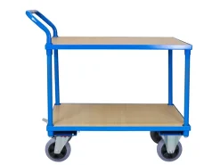 PROREGAL Tischwagen Pro mit 2 Etagen HxBxT 95 x 50 x 97 cm Traglast 400 kg Lichtblau