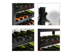 PROREGAL Weinregal Toskana HxBxT 75 x 60 x 30 cm 30 Flaschen Auf 5 Ebenen Schwarz Wein Metallregal Weinständer Flaschenständer