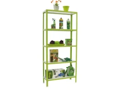 PROREGAL Wohnregal Living Koala Wood mit 5 Fachböden HxBxT 180 x 100 x 30 cm Fachlast 150 kg Grün/Weiß