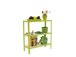 PROREGAL Wohnregal Living Koala Wood mit 3 Fachböden HxBxT 90 x 100 x 30 cm Fachlast 150 kg Grün/Weiß