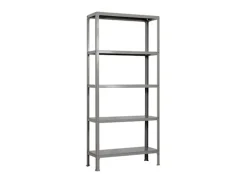 PROREGAL Wohnregal Living Koala Metal mit 5 Fachböden HxBxT 180 x 80 x 30 cm Fachlast 150 kg Grau/Grau