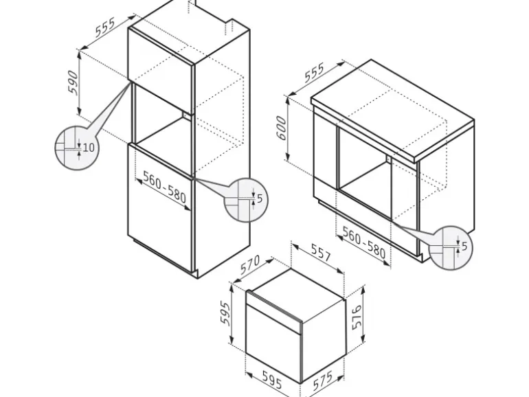 Pyramis Backofen PO78094010EBL Black Edition