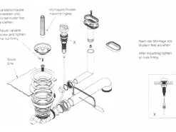 Pyramis Drehexcenter-Ventil 92 mm Fernbedienung für Siebkörbchen