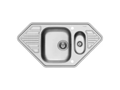 Pyramis Eckspüle Medusa Corner 1 1/2B 1D 93 cm x 50 cm Edelstahl