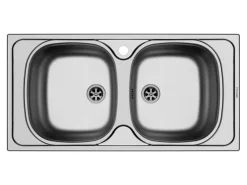 Pyramis Einbauspüle E33/33 2B 86 cm x 43,5 cm Edelstahl