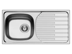 Pyramis Einbauspüle ET 33 Fork 1B 1D 86 cm x 43,5 cm Edelstahl Leinen