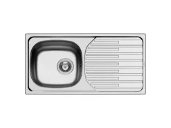 Pyramis Einbauspüle ET 33 Fork 1B 1D 86 cm x 43,5 cm Edelstahl