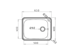 Pyramis Einbauspüle Space Plus 1B 1D 61 cm x 48 cm Edelstahl