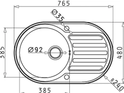 Pyramis Einbauspüle SR Mini Edelstahl