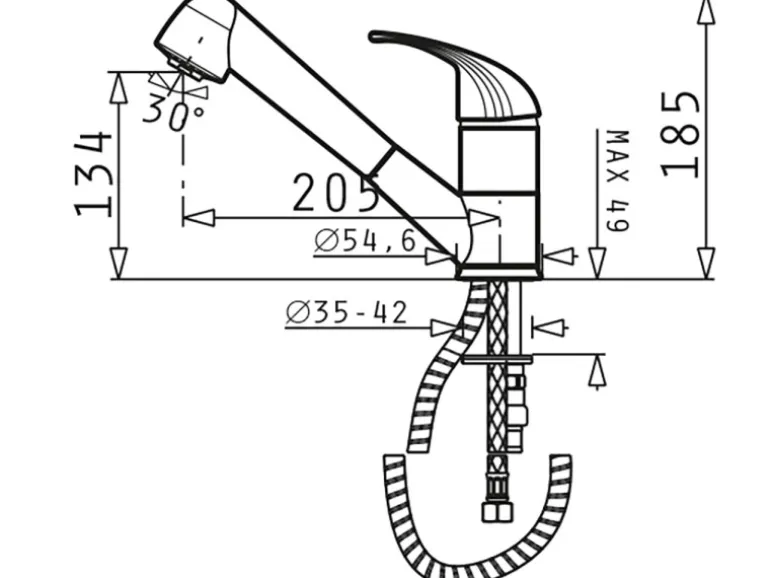 Pyramis Einhebelmischer Festivo Iron Grey