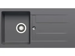Pyramis Küchenspüle Athlos 86 cm x 43,5 cm 1B 1D Pyragranite Iron Grey