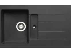 Pyramis Küchenspüle Athlos (86x50) 1 1/4B 1D, Pyragranite Carbon