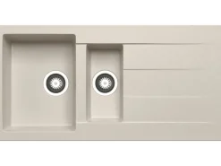 Pyramis Küchenspüle Athlos (100x50) 1 1/2B 1D, Pyragranite Beige