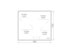 Pyramis Kochfeld PHC61430FMB