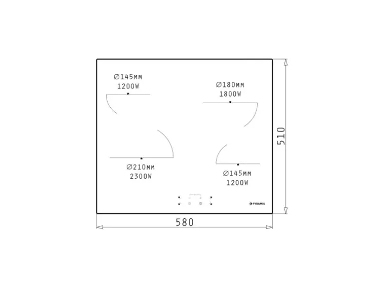 Pyramis Kochfeld PHC61430FMB