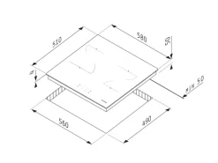 Pyramis Kochfeld PHC61530FMW
