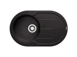 Pyramis Pyragranitespüle Alazia Round 1B 1D 78 cm x 49 cm Volcano