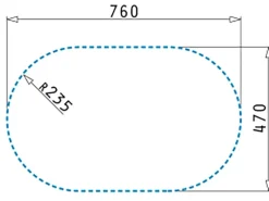 Pyramis Pyragranitespüle Alazia Round 1B 1D 78 cm x 49 cm Volcano