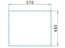 Pyramis Pyragranitespüle Alazia 1B 1D 59 cm x 50 cm Volcano