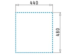 Pyramis Pyragranitespüle Istros 1B 46 cm x 50 cm Volcano