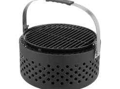 Raucharmer Holzkohlegrill Ø 37,3 x 37 cm inkl. Bambus-Schneidebrett