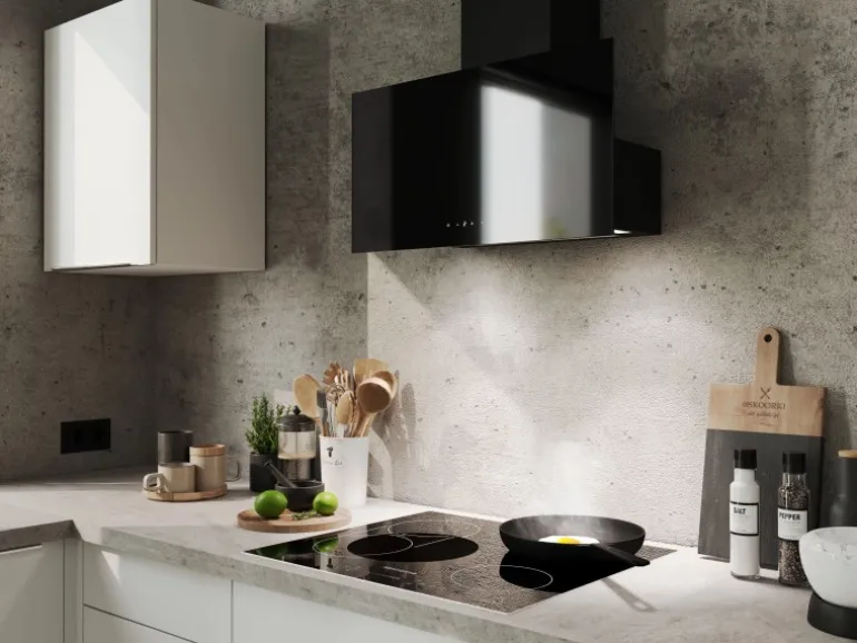 Respekta Dunstabzugshaube Lio Kopffrei 93 cm x 59,5 cm x 27 cm Schwarz