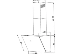Respekta Dunstabzugshaube CH89060S Kopffrei 60 cm Schwarz