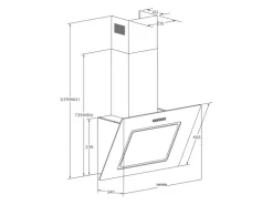 Respekta Dunstabzugshaube CH22010WBZ Glas 60 cm Weiß EEK: B