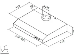 Respekta Dunstabzugshaube DH620WL EEK: C 60 cm Weiß